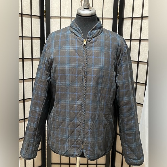 Pendleton Gray and Blue Plaid WOMEN REVERSIBLE BARN JACKET SIZE XL - Picture 8 of 13